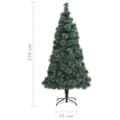 Miniatyrbillede 7 af 7: vidaXL kunstigt juletræ med fod 150 cm PET grøn