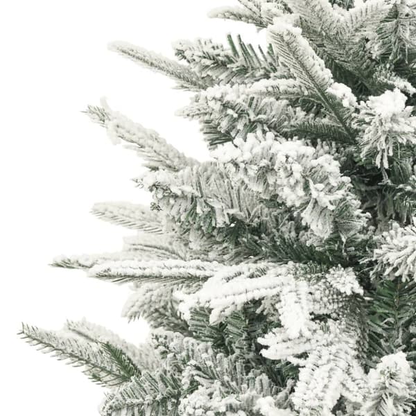 vidaXL Tekojoulukuusi lumihuurteella vihreä 120 cm PVC ja PE