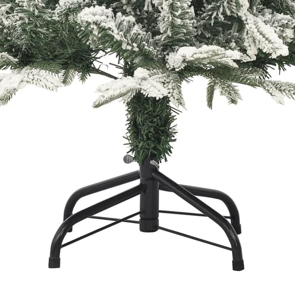 vidaXL Tekojoulukuusi lumihuurteella vihreä 120 cm PVC ja PE