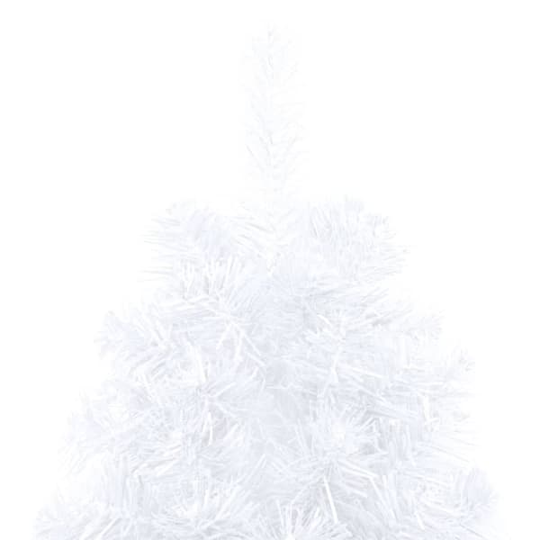 vidaXL kunstigt halvt juletræ med juletræsfod 150 cm PVC hvid