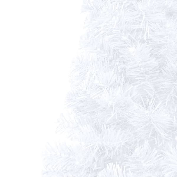 vidaXL Tekojoulukuusen puolikas jalustalla valkoinen 180 cm PVC