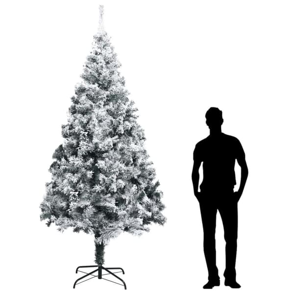 vidaXL Plastgran med snö grön 300 cm PVC