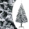 Miniatyrbild 1 av 8: vidaXL Plastgran med snö grön 300 cm PVC