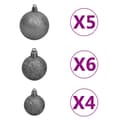 Miniatyrbilde 6 av 11: vidaXL Forhåndsbelyst kunstig juletre med kulesett og kongler 180 cm