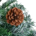 Miniatyrbilde 2 av 11: vidaXL Forhåndsbelyst kunstig juletre med kulesett og kongler 180 cm