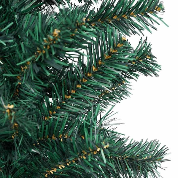 vidaXL Forhåndsbelyst kunstig juletre med kulesett grønn 210 cm