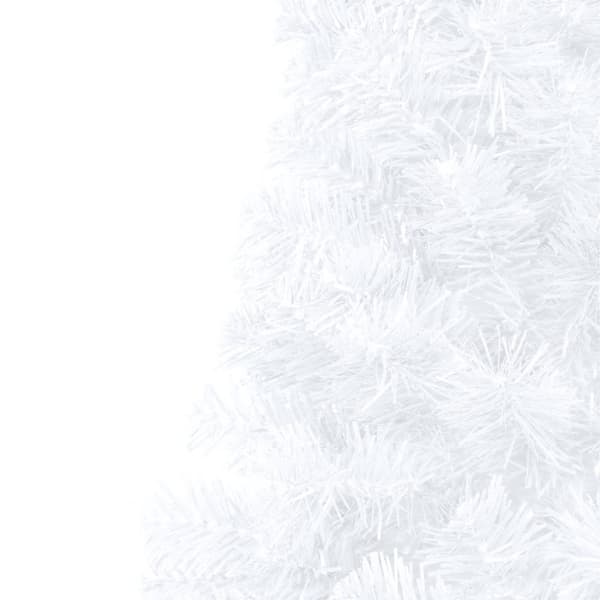 vidaXL Tekojoulukuusi puolikas palloilla esivalaistu valk. 180 cm PVC