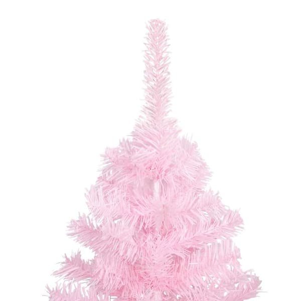 vidaXL Tekojoulukuusi palloilla esivalaistu pinkki 210 cm PVC