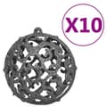 Miniatyrbild 6 av 11: vidaXL Belyst plastgran med kulor svart 240 cm PVC