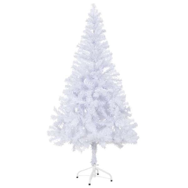 vidaXL Belyst plastgran med kulor 150 cm 380 grenar