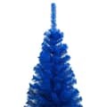 Miniatyrbild 3 av 11: vidaXL Belyst plastgran med kulor blå 150 cm PVC