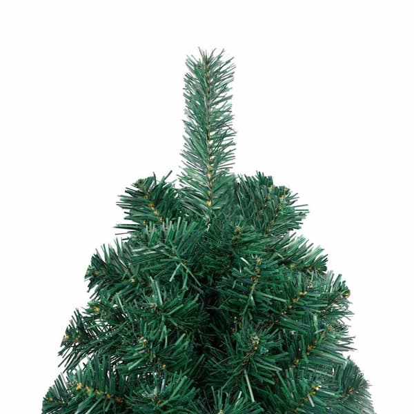 vidaXL Tekojoulukuusi puolikas palloilla esivalaistu vihr. 120 cm PVC