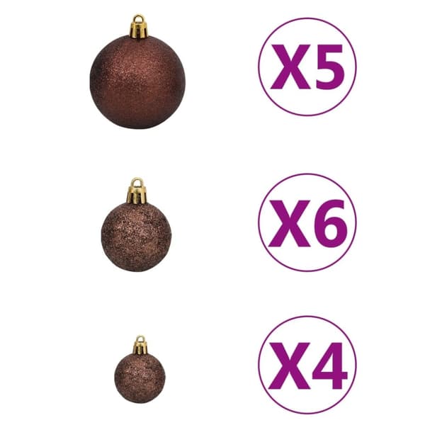 vidaXL Tekojoulukuusi palloilla esivalaistu valkoinen 180 cm