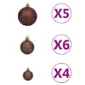 Pikkukuva 7 / 11: vidaXL Tekojoulukuusi palloilla esivalaistu sininen 120 cm PVC