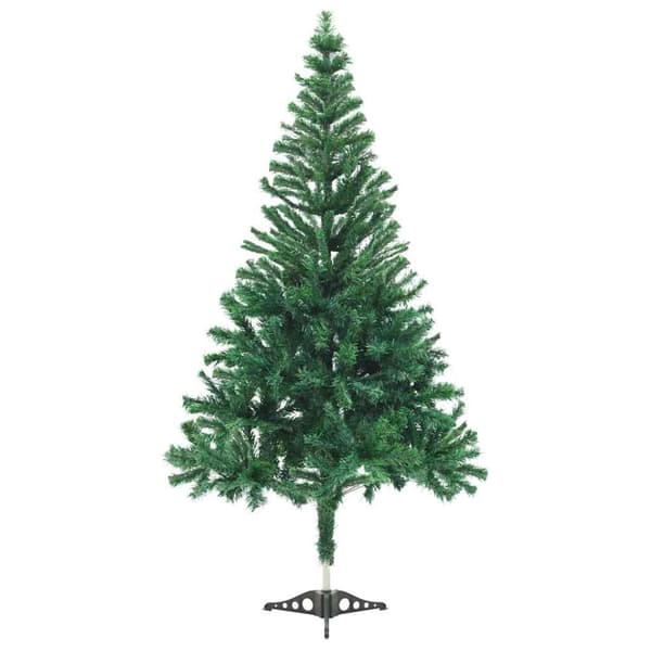 vidaXL Belyst plastgran med kulor 180 cm 564 grenar