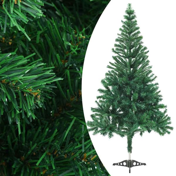 vidaXL Belyst plastgran med kulor 180 cm 564 grenar