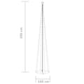 Pikkukuva 8 / 8: vidaXL Kartio joulukuusi 752 sinistä LED-valoa 160x500 cm
