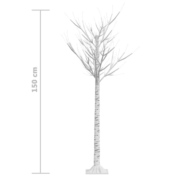 vidaXL Juletre 140 LED 1,5m varmhvit silje innendørs og utendørs