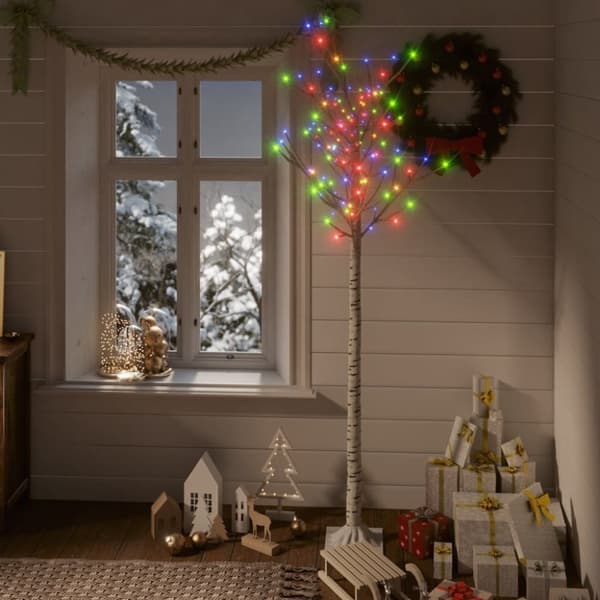 vidaXL Joulukuusi 180 LED 1,8 m värikäs paju ulos/sisälle