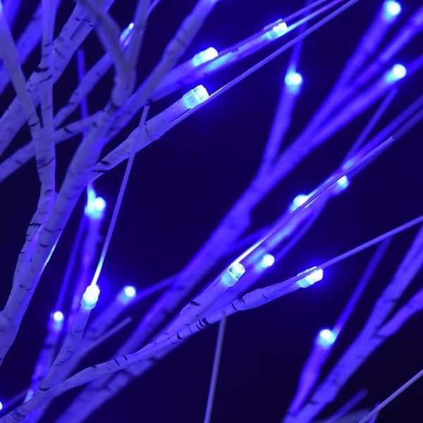 vidaXL Plastgran 140 LED 1,5 m pil blått ljus inomhus/utomhus