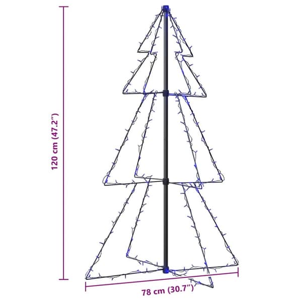 vidaXL Ljuskon för julgran 160 LED inne/ute 78x120 cm