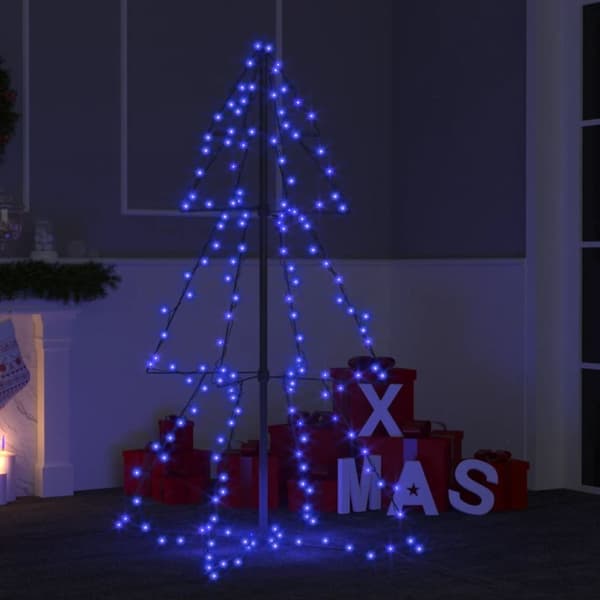 vidaXL Kartiojoulukuusi 160 LED-valoa sisä/ulkokäyttöön 78x120 cm