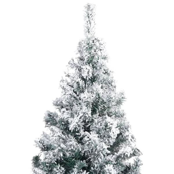 vidaXL kunstigt juletræ med puddersne 400 cm PVC grøn