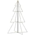 Miniatyrbilde 3 av 9: vidaXL Juletre kjegle 240 LED innendørs og utendørs 118x180 cm