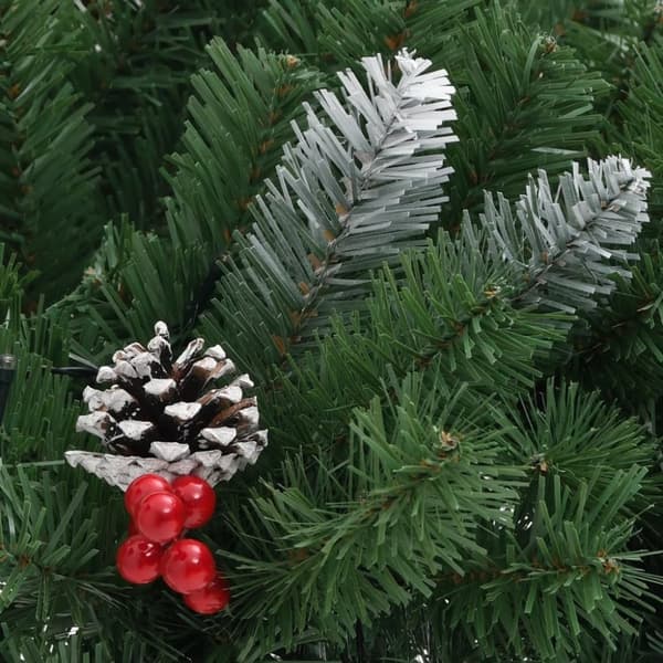 vidaXL kunstigt juletræ med LED-lys 40 cm PVC grøn
