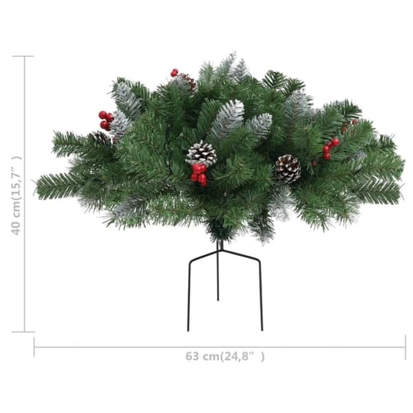 vidaXL kunstigt juletræ med LED-lys 40 cm PVC grøn