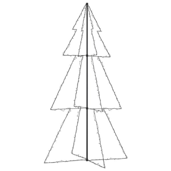 vidaXL lysende juletræ 120x220 cm 300 LED'er indendørs/udendørs