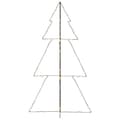 Miniatyrbillede 6 af 8: vidaXL lysende juletræ 120x220 cm 300 LED'er indendørs/udendørs