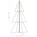 Miniatyrbillede 8 af 8: vidaXL lysende juletræ 120x220 cm 300 LED'er indendørs/udendørs