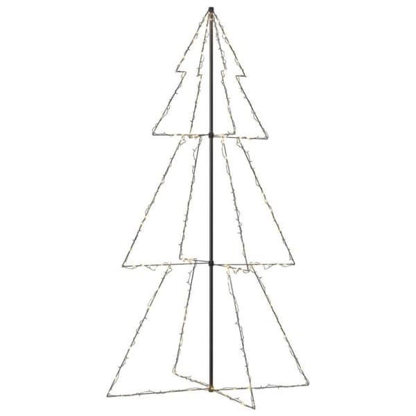 vidaXL lysende juletræ 120x220 cm 300 LED'er indendørs/udendørs
