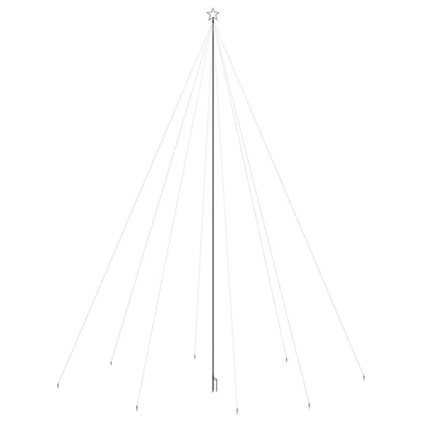 vidaXL LED joulukuusi sisä-/ulkokäyttöön 1300 LED-valoa sininen 8 m