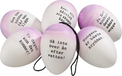 Påskägg - Ordspråksägg 6-pack Viol Cult Design