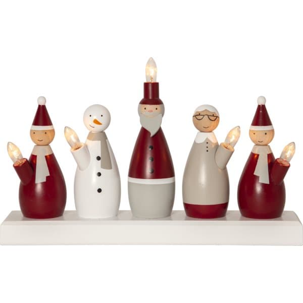 Ljusstake tomtefamilj