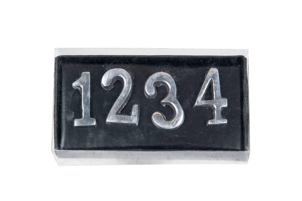 Adventssiffror 1-4 - silver