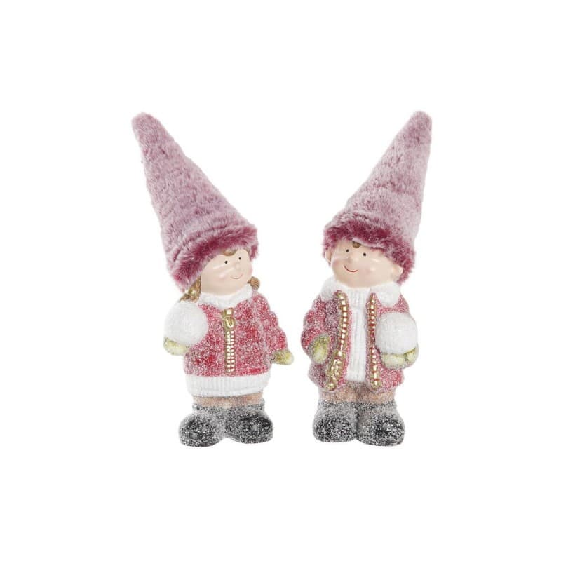 Julgranskula DKD Home Decor Pojkar Magnesium (10 x 8,5 x 29 cm) (2 antal)