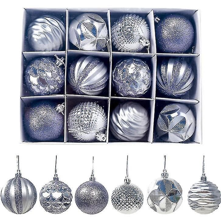 Christmas Tree Ball Assorted Ornaments Hängen 12 Pack