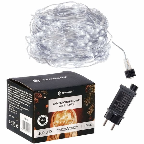 Joulukuusen valaistus 300 LED - kylmä valkoinen - 30 m