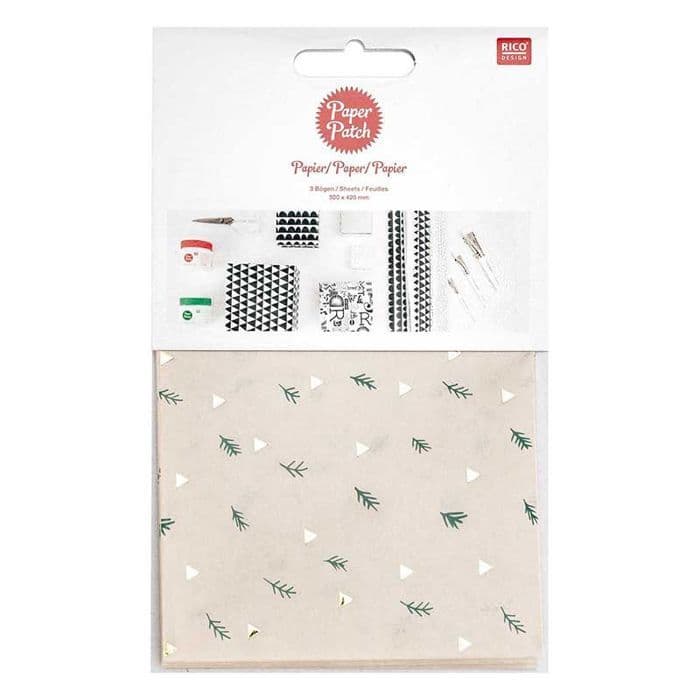 Julpapper Patch Paper - Gran Grenar - 30 x 42 cm - 3 st