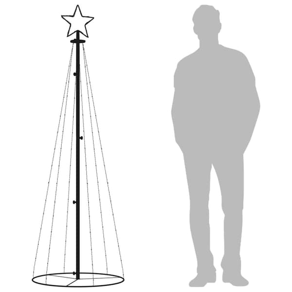 vidaXL Julgranskon färgglad 108 LEDs 70x180 cm