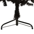 Miniatyrbild 7 av 9: vidaXL Smal halv plastgran med stativ svart 150 cm