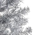 Miniatyrbild 5 av 8: vidaXL Smal halv plastgran med stativ silver 150 cm
