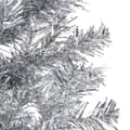 Miniatyrbild 6 av 9: vidaXL Smal halv plastgran med stativ silver 120 cm