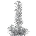 Miniatyrbild 5 av 9: vidaXL Smal halv plastgran med stativ silver 240 cm