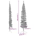 Miniatyrbild 9 av 9: vidaXL Smal halv plastgran med stativ silver 240 cm