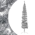 Miniatyrbild 2 av 9: vidaXL Smal halv plastgran med stativ silver 240 cm