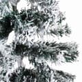 Miniatyrbild 6 av 9: vidaXL Smal halv plastgran med snö 150 cm